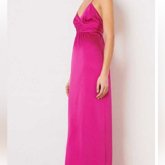 ba&sh pink rixelle backless maxi dress / gown - Picture 3 of 6